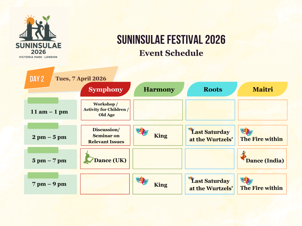 Suninsulae festival day 2 schedule london