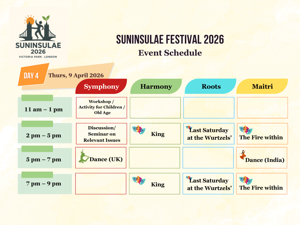Suninsulae festival day 4 schedule london